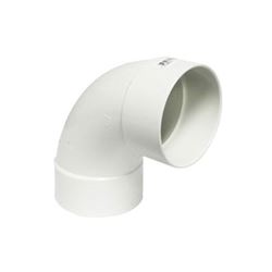 IPEX 414163BC Sewer Long Turn Sweep Pipe Elbow, 3 in, Hub, 90 deg Angle, PVC, White 