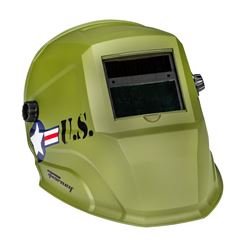 Forney Valor Series 55861 ADF Welding Helmet, Dual Crown Strap Headgear, UV/IR Lens, 3.62 x 1.65 in Viewing, Olive 