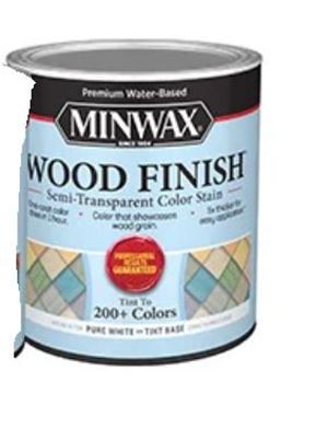 Minwax 117100000 Interior Wood Stain, Semi-Transparent, White Tint, Liquid, 32 fl-oz 4 Pack