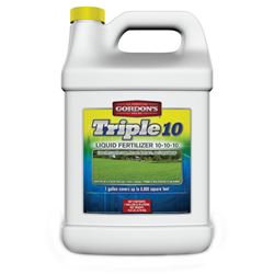 Gordons Triple 10 7441072 Fertilizer 10-10-10, Liquid, Ammonia, Colorless, 1 gal 4 Pack 