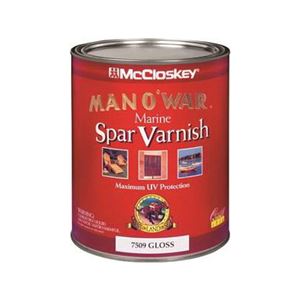 McCloskey Man O War 80-7509 080.0007509.005 Spar Varnish, Gloss, Clear, Liquid, 1 qt 4 Pack