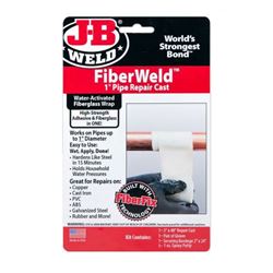 J-B Weld FiberWeld 38248 Pipe Repair Cast, 48 in L, 2 in W, Fiberglass, Off-White 
