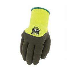 MECHANIX WEAR SpeedKnit S4BB-91-500 Coated, Thermal Winter Gloves, Male, S/M, Extended Cuff, Foam Latex, Hi-Viz Yellow 