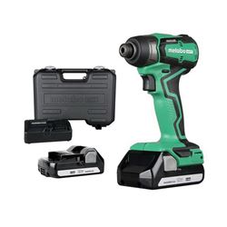 Metabo HPT WH18DDXM Impact Driver Kit, Battery Included, 18 V, 1.5 Ah, 1/4 in Drive, Hex Drive, 4000 bpm IPM 