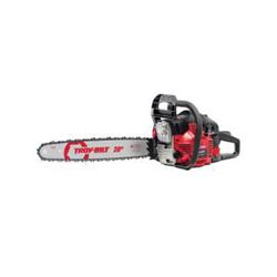 Troy-Bilt 41AY46CS766 Chainsaw, Gas, 46 cc Engine Displacement, 2-Stroke Engine, 20 in L Bar, 0.325 in Pitch 