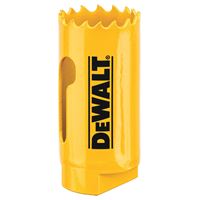 DeWALT DAH180016 Hole Saw, 1 in Dia, 1-3/4 in D Cutting, 1/2-20 Arbor, 4/5 TPI, HSS Cutting Edge 
