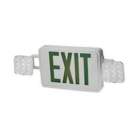ETI 55502102 Emergency Light/Exit Sign Combo, 7.9 in OAW, 4.3 in OAH, 120/277 V, LED Lamp, Acrylic Fixture, Green/White 