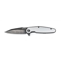 Crescent CPK350A Pocket Knife, 3-1/2 in L Blade, 1 in W Blade, Steel Blade, Straight, Ergonomic Handle, Silver Handle 