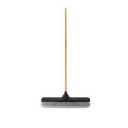 Rubbermaid 2040045 Medium-Duty Push Broom, 25 in Sweep Face, 3 in L Trim, Synthetic Polypropylene Bristle, 62 in L 