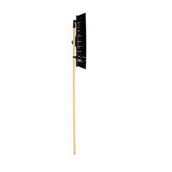 Rubbermaid 2040050 Heavy-Duty Push Broom, 25 in Sweep Face, 4 in L Trim, Synthetic Polypropylene Bristle, 62 in L, Brown 