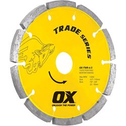 OX TRADE TMR OX-TMR-4.5 Blade, 4-1/2 in Dia, 7/8 to 5/8 in Arbor, Segmented Rim 