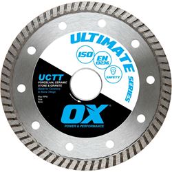 OX ULTIMATE UCTT OX-UCTT-4.5 Blade, 4-1/2 in Dia, 7/8 to 5/8 in Arbor, Segmented, Super Thin Turbo Rim 