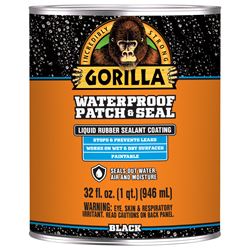Gorilla 105338 Patch and Seal Liquid, Black, 32 oz 6 Pack 