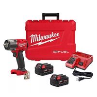 Milwaukee M18 FUEL 2960-22 Mid-Torque Impact Wrench Kit, Battery Included, 18 VDC, 5 Ah, 3/8 in Drive, Square Drive 