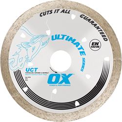 OX ULTIMATE OX-UCT-4.5 Saw Blade, 4-1/2 in Dia, Diamond Cutting Edge, Continuous Rim 
