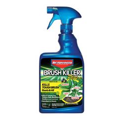 BioAdvanced 704630D Ready-To-Use Brush Killer Plus, Liquid, Colorless to Light Yellow, 24 oz Bottle 