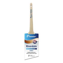 Premier Riverdale 17243 Paint Brush, 3 in W, Thin Angle Sash Brush, 2-15/16 in L Bristle, Chinex Bristle 