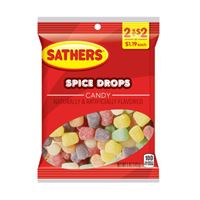 Sathers 02682 Spice Drops Candy, Candy, Anise/Cinnamon/Clove/Peppermint/Sassafras/Spearmint Flavor, 5 oz Bag 12 Pack 