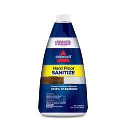 BISSELL 2504 Hard Floor Sanitize Formula, 32 oz Bottle, Liquid, Pleasant, Clear/White 