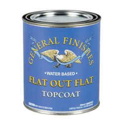 GENERAL FINISHES FPT Topcoat, Flat, White, 1 pt, Can 