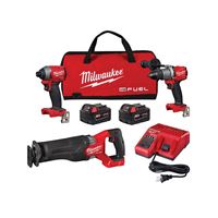 Milwaukee M18 FUEL 2998-23 Combination Kit, Battery Included, 18 V, 3-Tool, Lithium-Ion Battery 