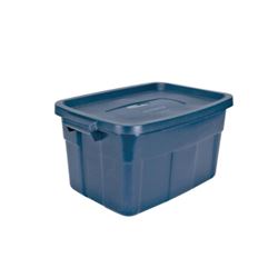 Rubbermaid Roughneck RMRT310000 Storage Box, Polyethylene, Navy Blue, 32-3/10 in L, 20-2/5 in W, 16-7/10 in H 