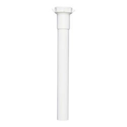 Plumb Pak PP42-8W Pipe Extension Tube, 1-1/4 in, 8 in L, Slip-Joint, Plastic, White 