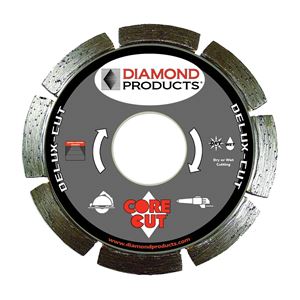 Diamond Products 20966 Circular Saw Blade, 4 in Dia, 7/8 in Arbor, 6-Teeth, Diamond Cutting Edge