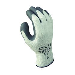 Showa ThermaFit 451L-09.RT Work Gloves, Unisex, L, 9 in L, Knit Wrist Cuff, Rubber, Dark Gray 
