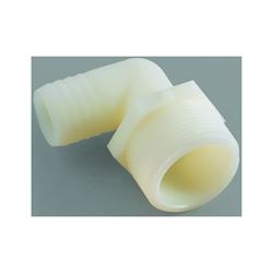 Anderson Metals 53720-0604 Hose Elbow, 3/8 in, Barb, 1/4 in, MPT, 150 psi Pressure, Nylon 10 Pack 