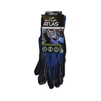 Showa 380L-08.RT Coated Gloves, L, 8-21/32 to 10-15/64 in L, Elastic Wrist, Seamless Knit Cuff, Nitrile Foam Coating 