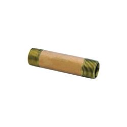 Anderson Metals 38300-0260 Pipe Nipple, 1/8 in, NPT, Brass, 370 psi Pressure, 6 in L 