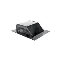 Lomanco LomanCool 750B Static Roof Vent, 16 in OAW, 50 sq-in Net Free Ventilating Area, Aluminum, Black, Pack of 6 