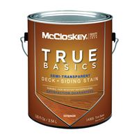 McCloskey True Basics 080.0014305.007 Deck and Siding Stain, Tint Base, Liquid, 3.5 L 4 Pack 
