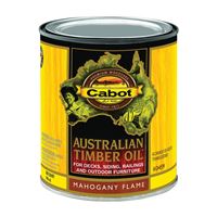 Cabot 140.0003459.005 Australian Timber Oil, Mahogany Flame, Liquid, 1 qt, Can 