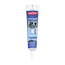 Loctite POLYSEAMSEAL 2139006 Adhesive Caulk, White, 24 hr to 2 weeks Curing, 40 to 100 deg F, 5.5 oz Squeeze Tube 