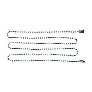 Eaton Wiring Devices BP331NP Ball Chain with End Bell and Connector, #6 Chain, 3 ft L Chain, Steel, Nickel