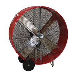 MaxxAir BF42BD Portable Barrel Fan, 120 V, 2-Speed, 5800 to 10,000 cfm Air, Red 