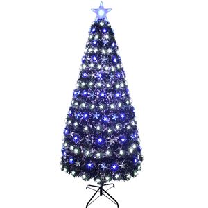 Santas Forest 54540 Tree Fbr Optic Blu Wht LED 4Ft