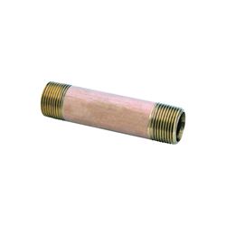 Anderson Metals 38300-0225 Pipe Nipple, 1/8 in, NPT, Brass, 370 psi Pressure, 2-1/2 in L 