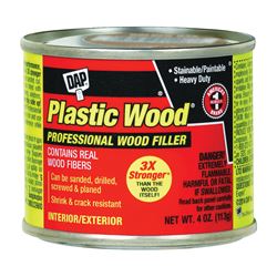 DAP Plastic Wood 21412 Wood Filler, Paste, Strong Solvent, White, 4 oz 