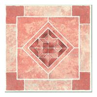 ProSource CL2071 Floor Tile, 12 in L Tile, 12 in W Tile, Brown Diamond 