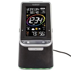 La Crosse S87078 Weather Station with Bluetooth Speaker, Electric, Battery,-40 to 140 deg F, LED Display 