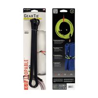 Gear Tie Loopable GLL24-01-2R6 Twist Tie, Rubber, Black 6 Pack 