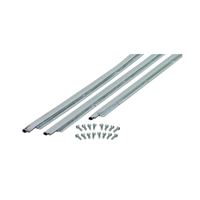 M-D 01073 Jamb Weatherstrip, 7/8 in W, 3/16 in Thick, 84 in L, Aluminum/Vinyl, Silver 