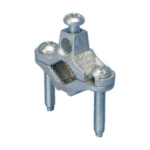 nVent ERICO ZWP1J Pipe Clamp, Clamping Range: 1/2 to 1 in, #10 to #6 AWG Wire, Zinc