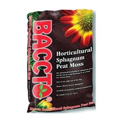 Baccto 1532P Sphagnum Peat Moss, Solid, Dark Brown/Light Brown, Faint Soil, Bag 