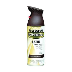 Universal 247570 Enamel Spray Paint, Satin, Espresso Brown, 12 oz, Can