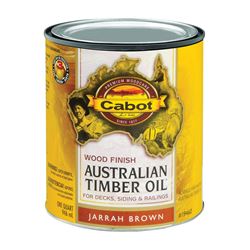 Cabot 140.0019460.005 Australian Timber Oil, Jarrah Brown, Liquid, 1 qt, Can 