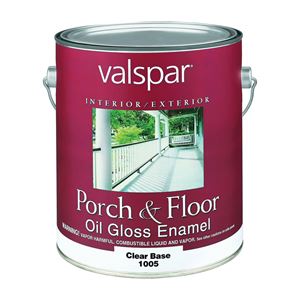 Valspar 027.0001005.007 Porch and Floor Paint, Gloss, Clear, 1 gal, Can, 500 sq-ft/gal Coverage Area, Pack of 2
